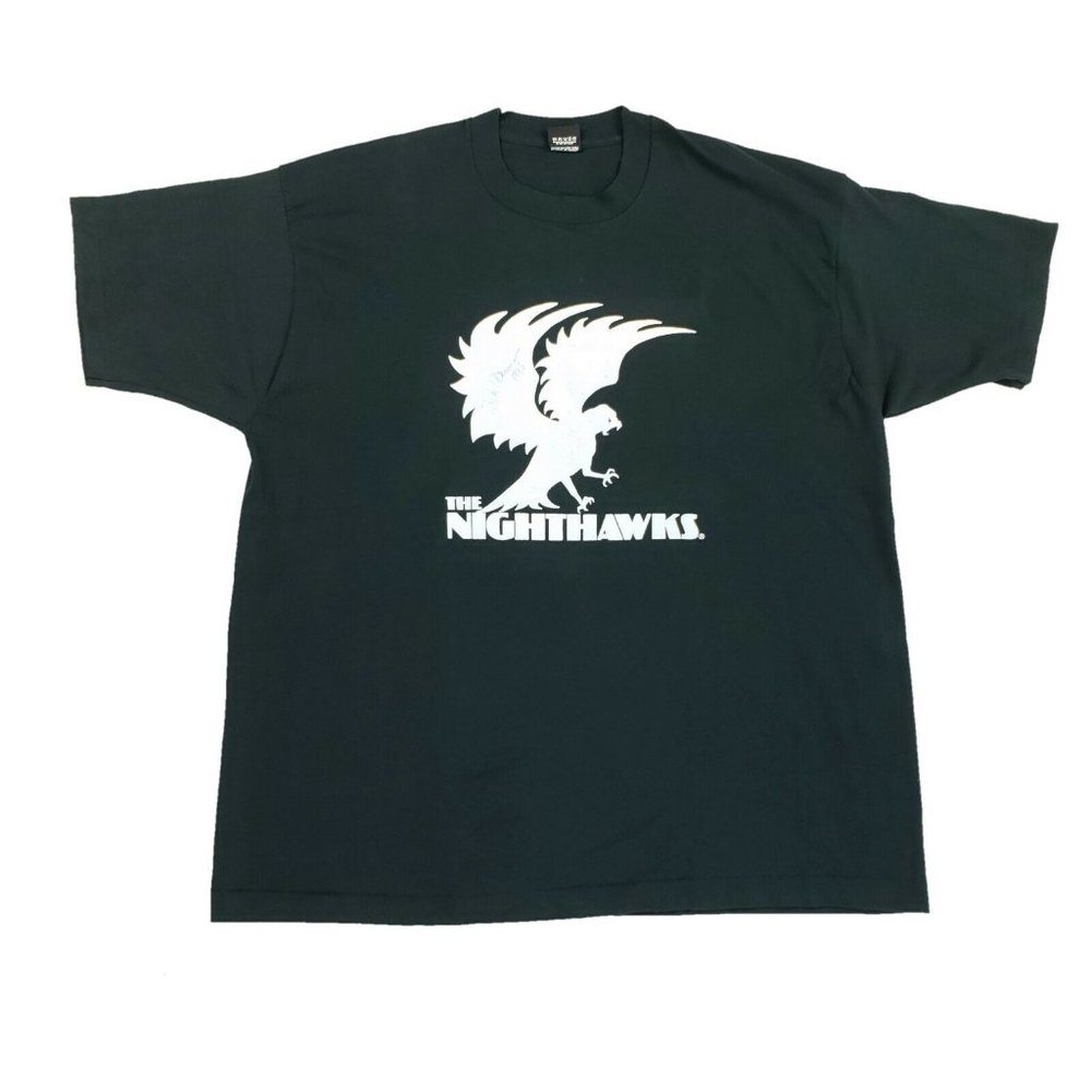 Vintage The Nighthawks Autographed T-shirt Mens Sz 2XL Single Stitch Black Band